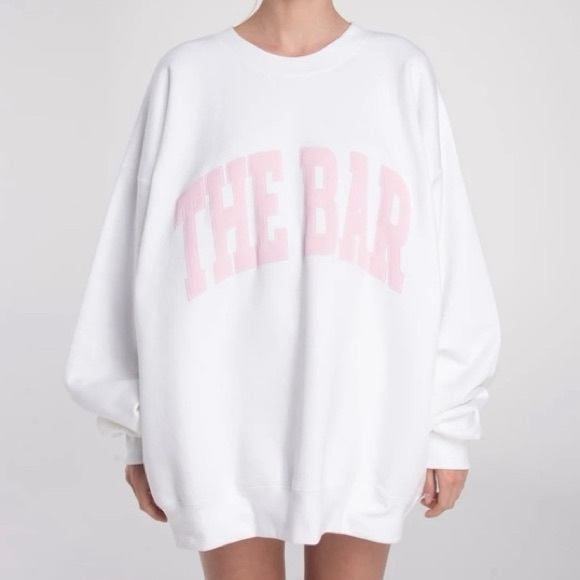 The Bar Tops - The Bar White & Pink Crewneck Sweatshirt